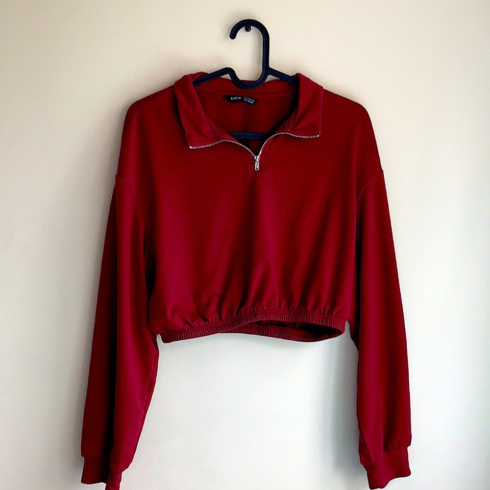 SHEIN Red Quarter Zip - Size US 4